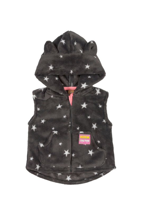 Bear Star Vest in Black