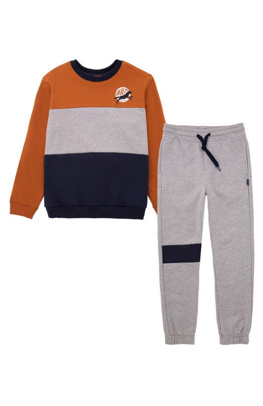 Color Block Sweatshirt & Joggers