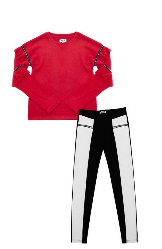 Red Sweater & Mod Trousers