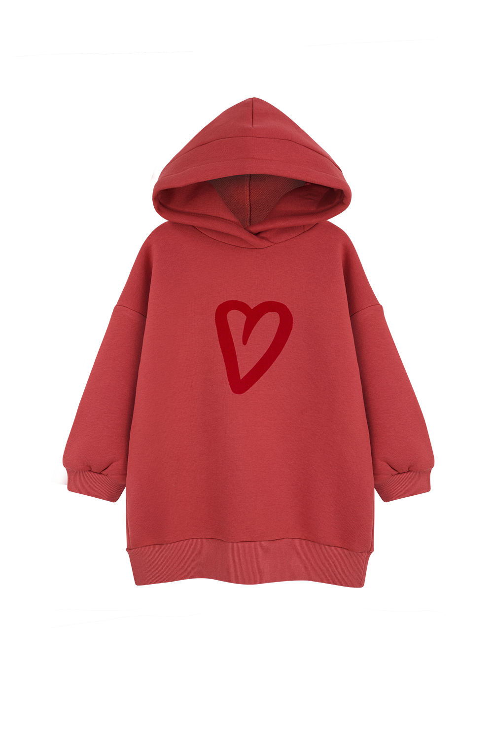 Heart Sweatshirt Dress