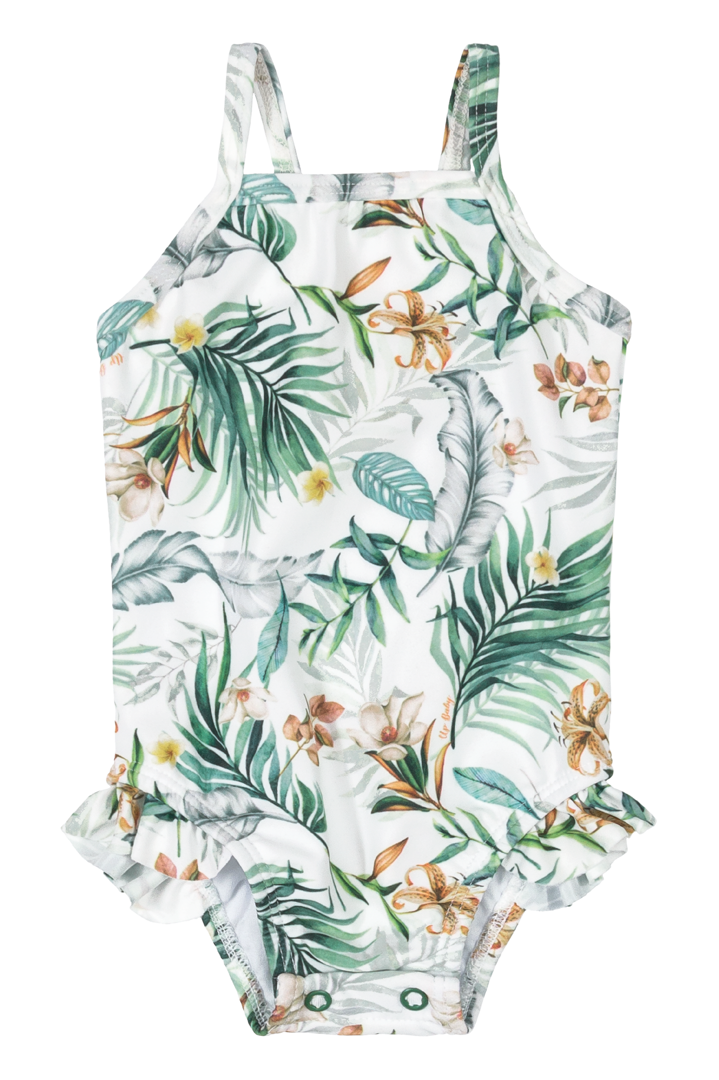 Leafy Swimsuit & Drawstring Cover Up