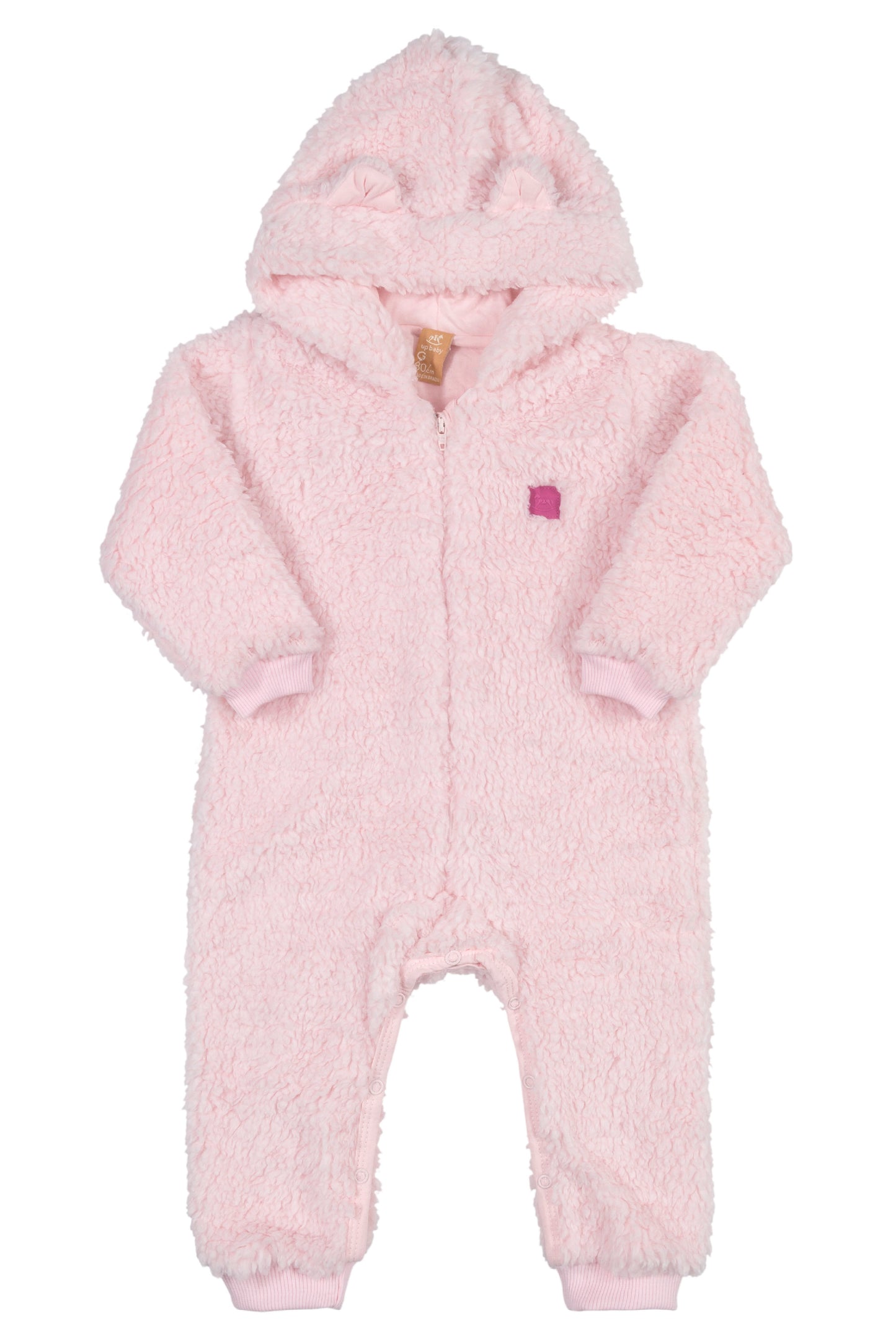 Faux Fur Jumpsuit in Pink