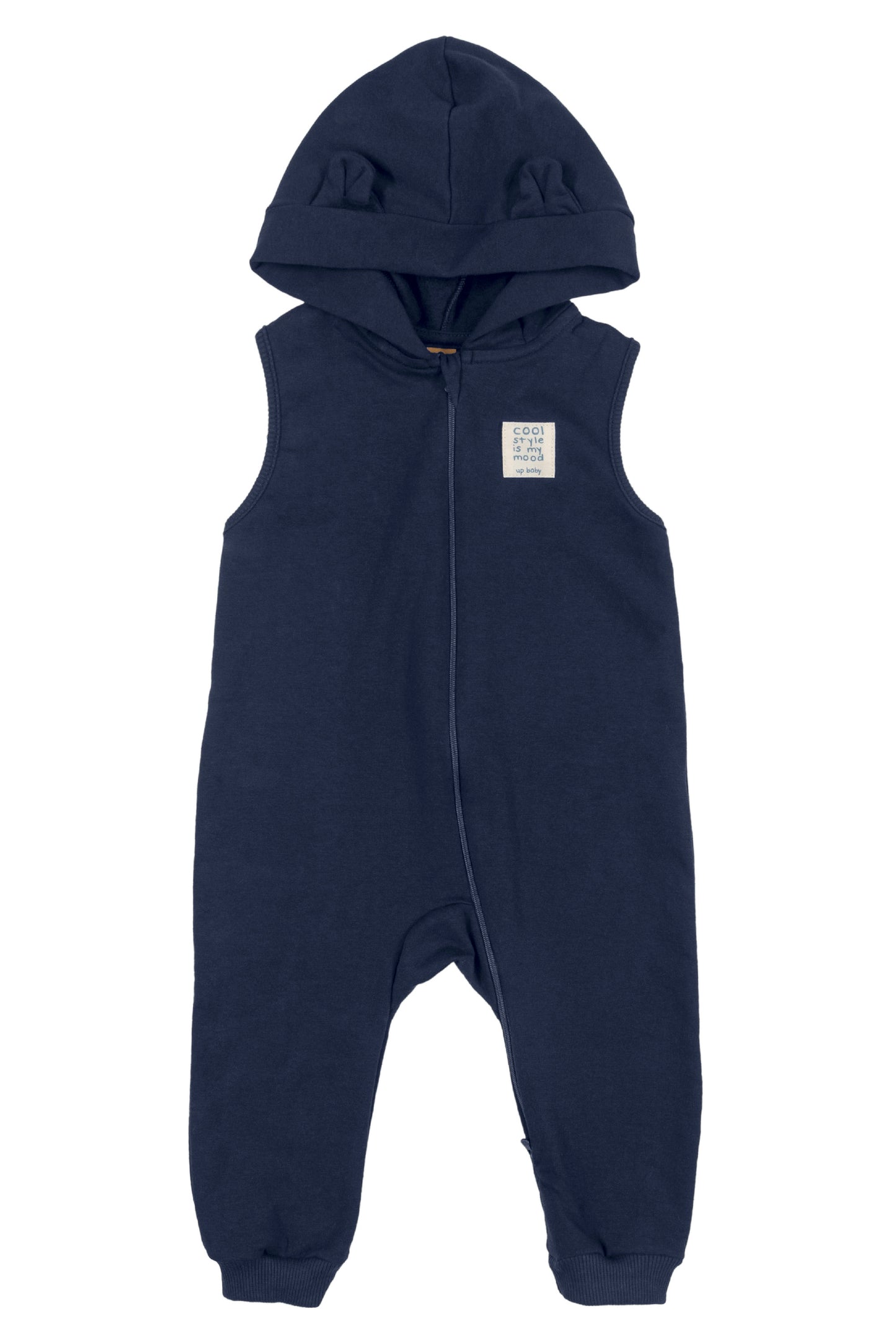 Stripe Bodysuit & Hooded Jumpsuit in Navy