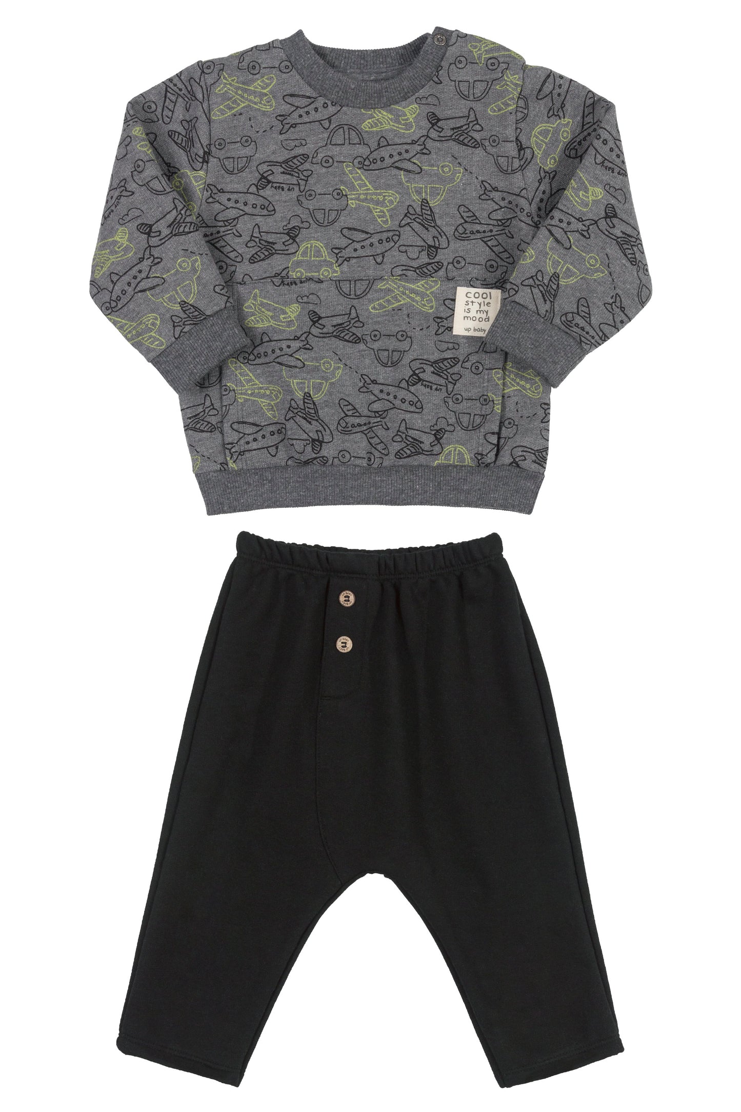 Transport Sweatshirt & Sweatpants In Grey