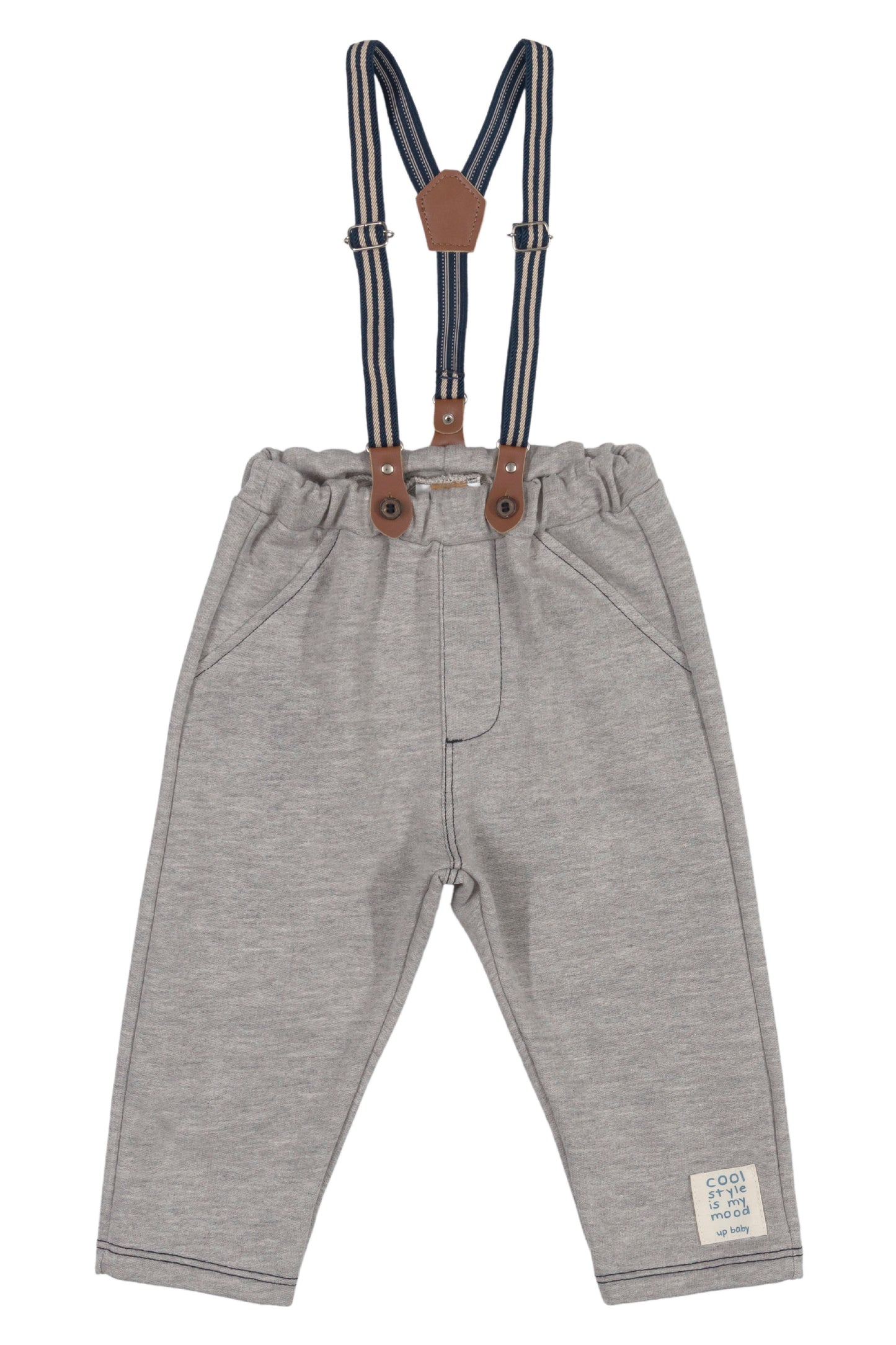 Piquet Bodysuit & Grey Pants