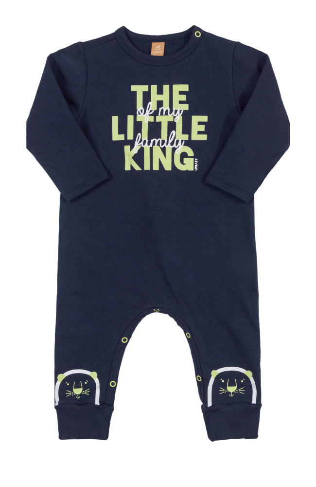 Little King of the Family Jumpsuit in Navy