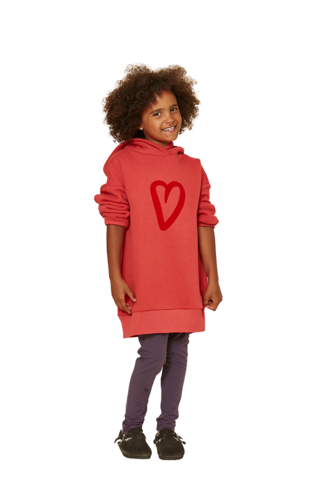 Heart Sweatshirt Dress