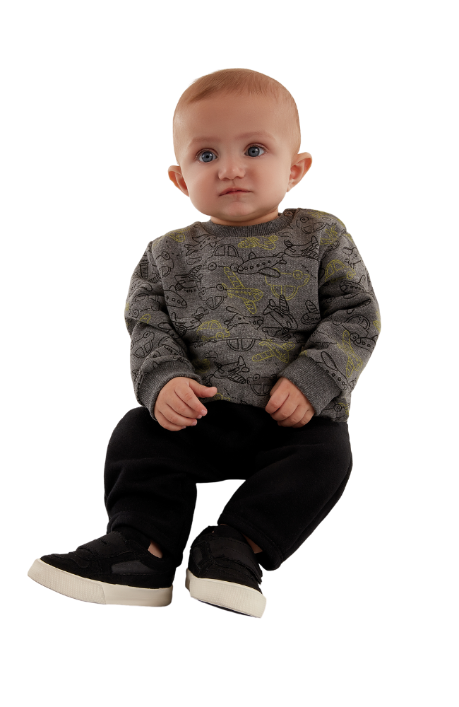 Transport Sweatshirt & Sweatpants In Grey