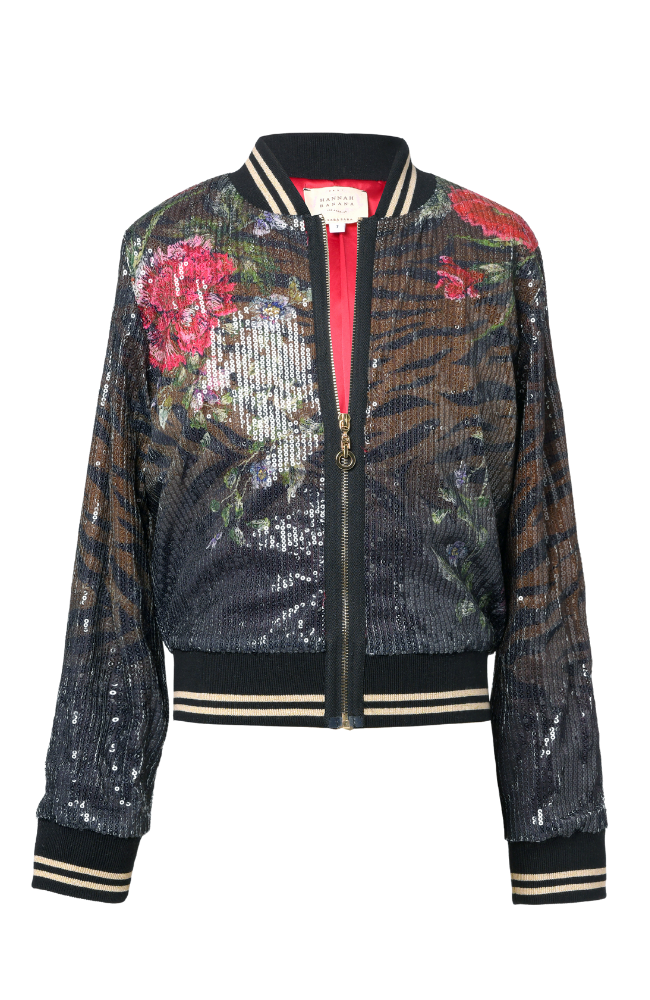 Rose Leopard Sequin Jacket