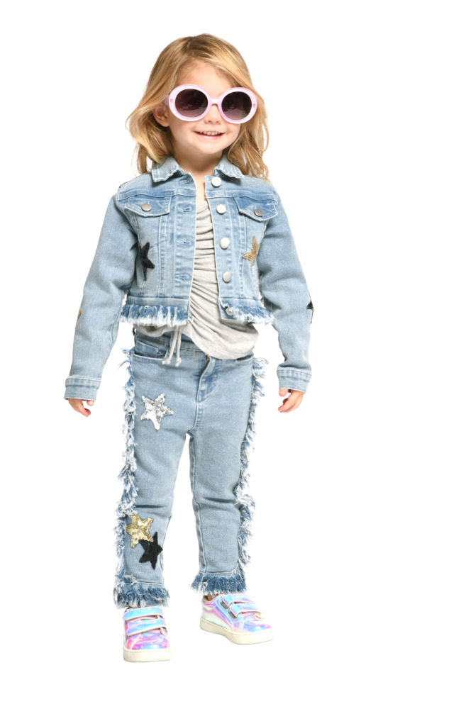 Star Patch Denim Jacket & Pants