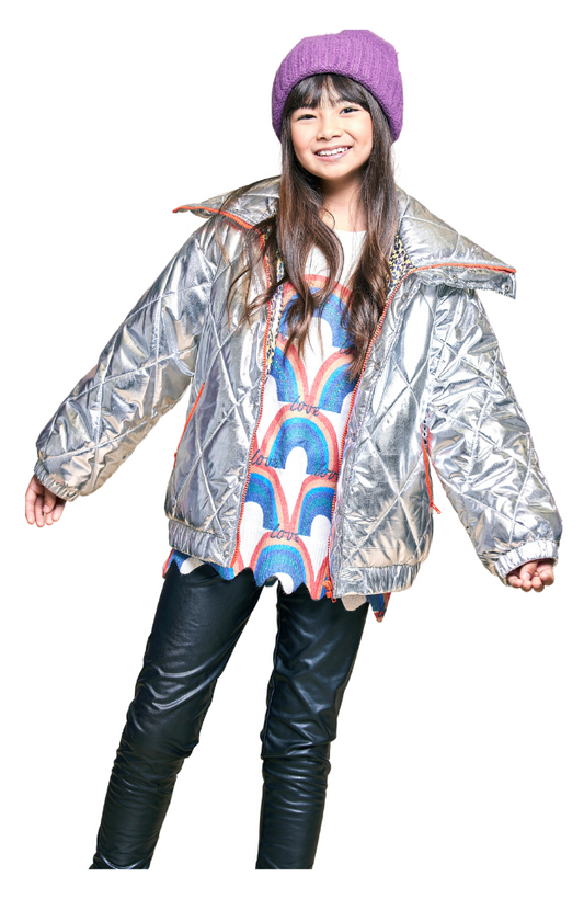 Metallic Puffer Jacket