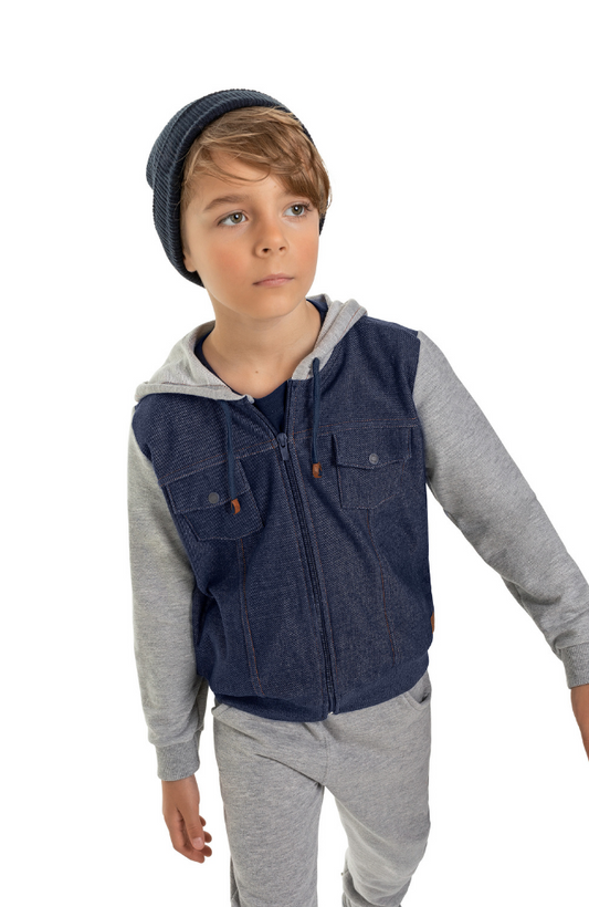 Denim Hooded Jacket