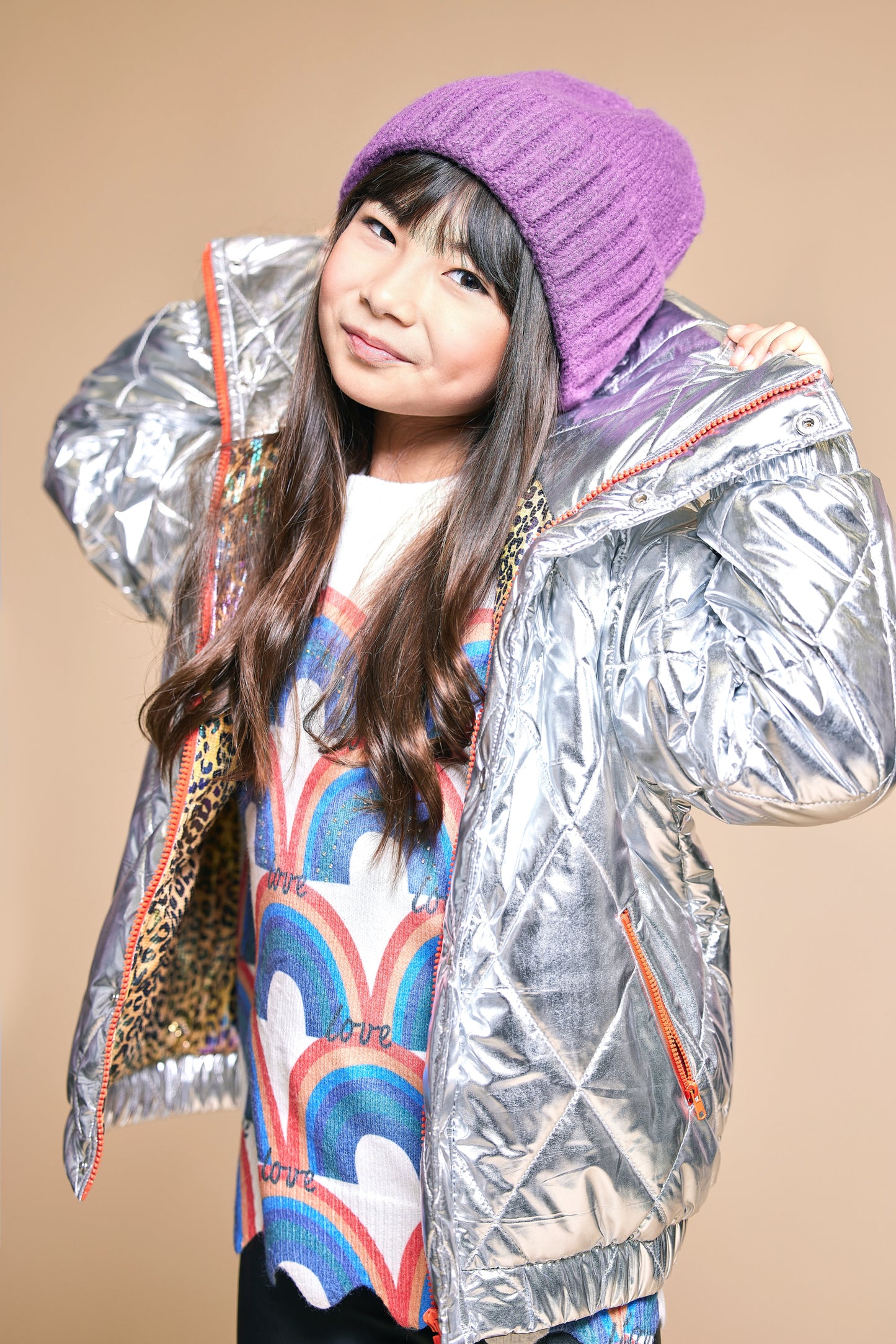 Metallic Puffer Jacket