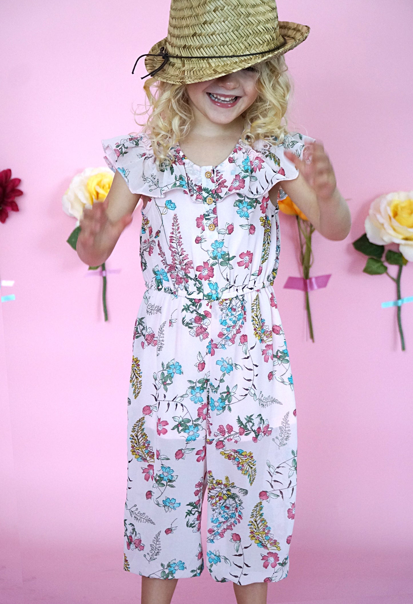Floral Pink Jumpsuit