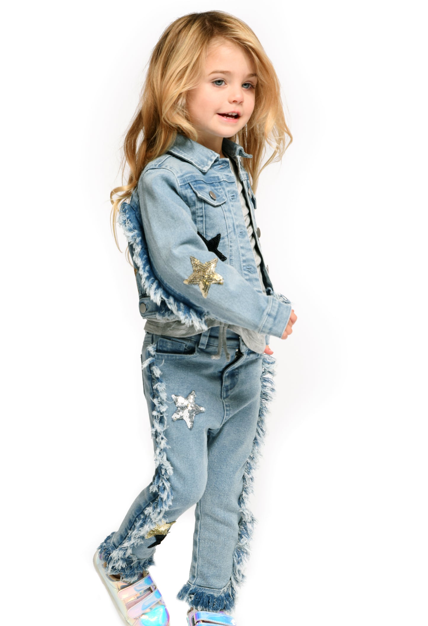 Star Patch Denim Jacket & Pants
