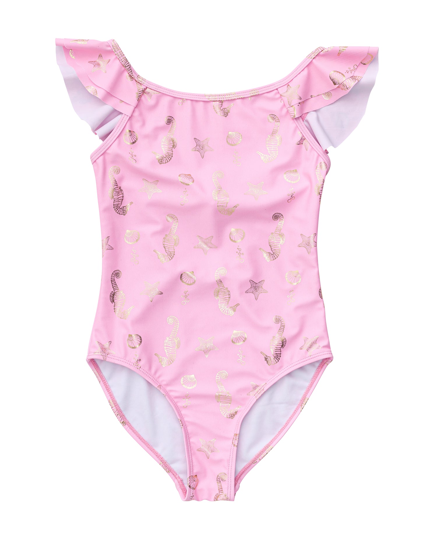 Seahorse Sparkle Flutter Swimsuit & Dotty Cover Up
