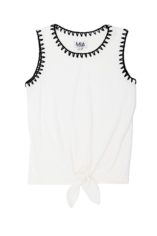 Tie Front Tank & Leopard Shorts