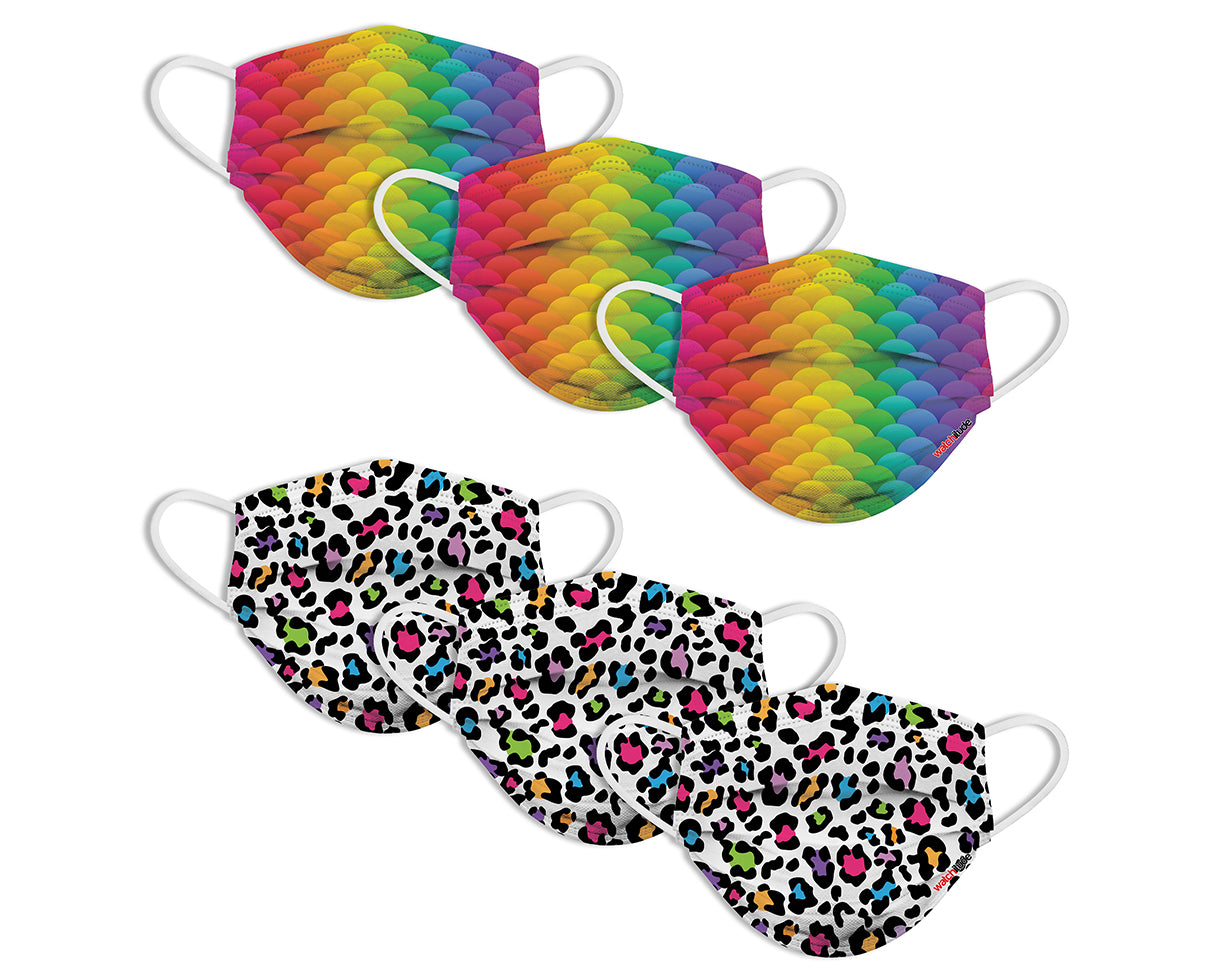 Leopard Camo & Rainbow Skin Mask Set