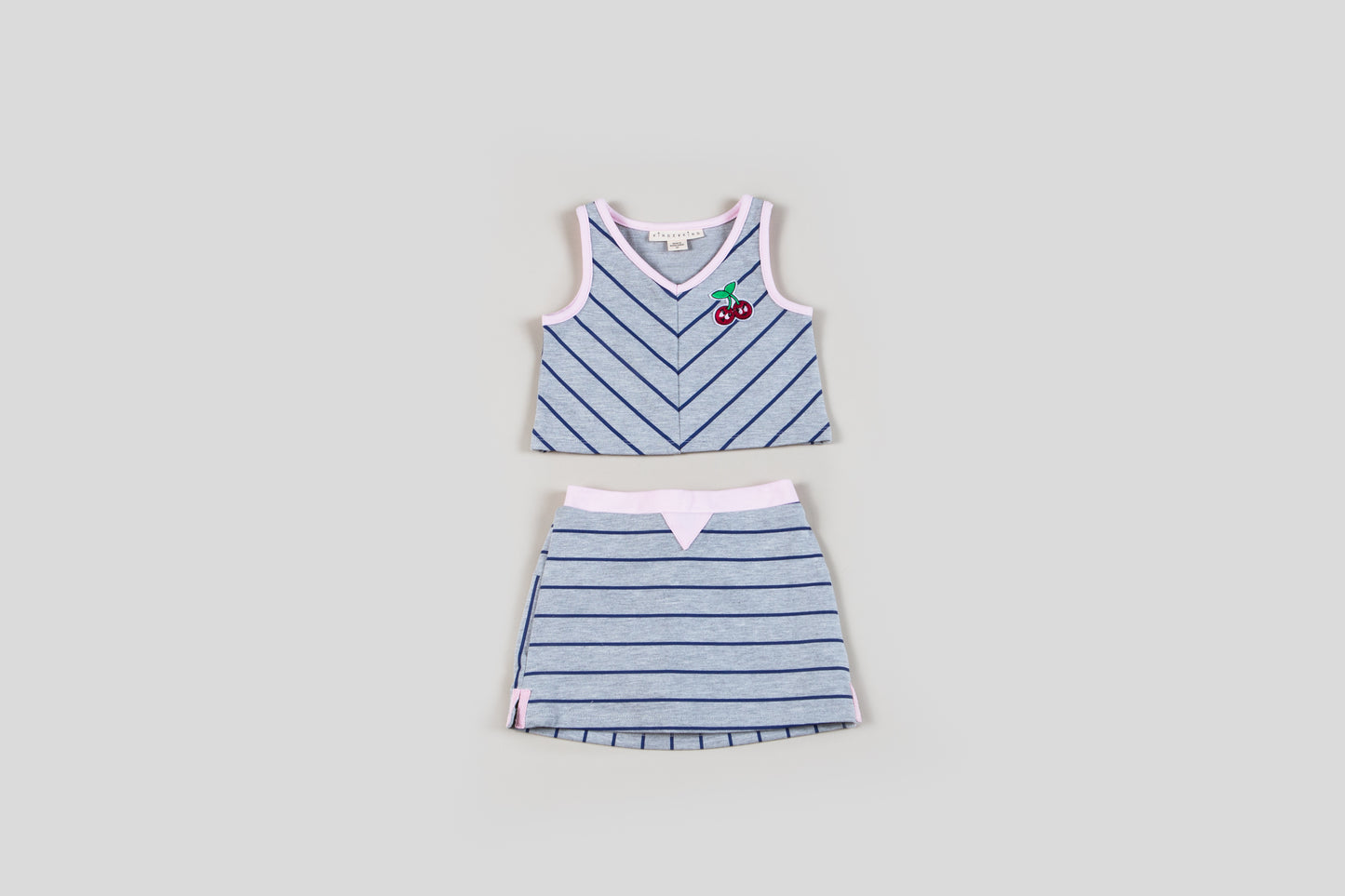 Striped French Terry Top & Skort