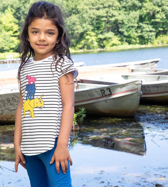 Elephant Jungle Tee & Jayden Blue Shorts