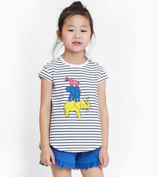 Elephant Jungle Tee & Jayden Blue Shorts