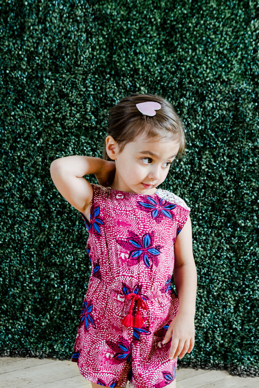 Floral Rayon Challis Romper