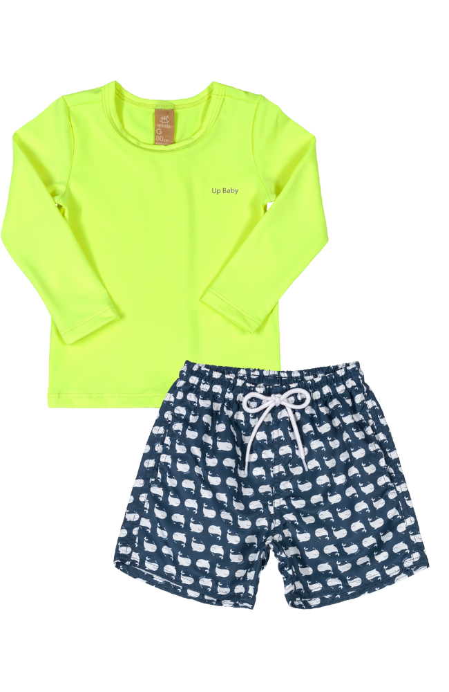 Whale Swim Shorts & UV Tee